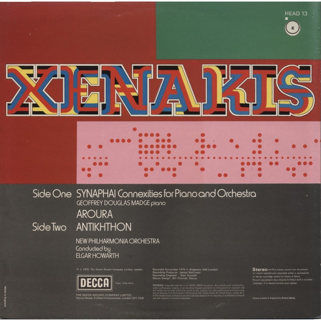 Iannis Xenakis – Aroura (for string orchestra)&nbsp;(1971)